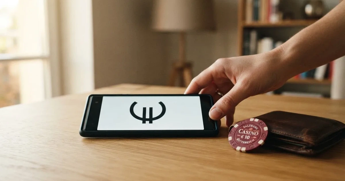 Kartenterminal und Smartphone auf einem Holztisch neben einer Geldbörse — handy casino echtgeld bonus ohne einzahlung